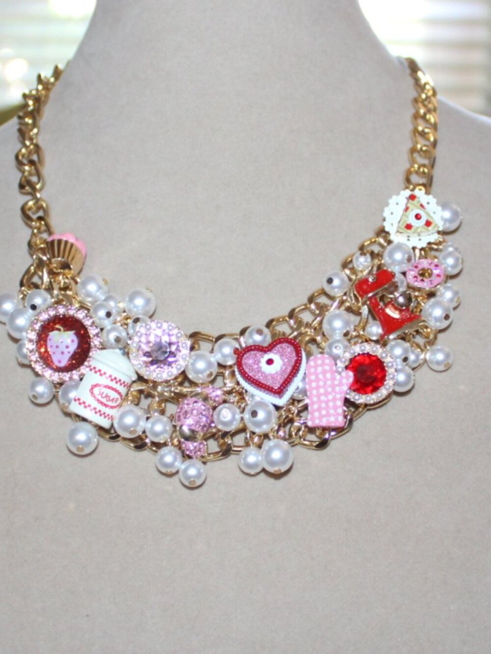 NWT Betsey Johnson Baking Bib Necklace and matching Bracelet FABULOUS!! - Picture 3 of 13